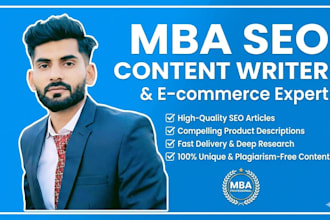 write SEO articles and ecommerce product descriptions