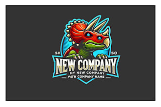 design an awesome rex raptor mascot logo