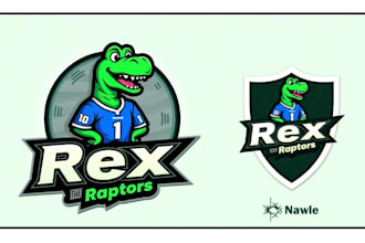 design an awesome rex raptor mascot logo