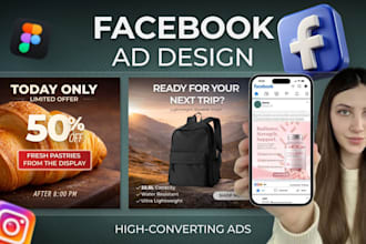 design high converting facebook ads and social media ad creatives