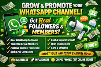 grow and promote your whatsapp followers whatsapp channel whatsapp member