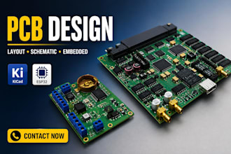 design pcb, pcb layout, schematic, multilayer pcb, circuit design, kicad, esp32