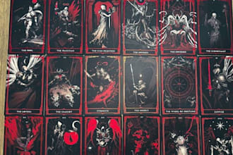 design tarot playing card card illustration tatot reading tcg game card oracle