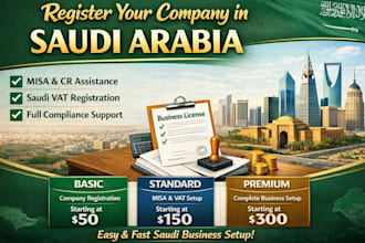 do company registration in saudi arabia with misa and vat setup
