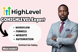 be gohighlevel workflow automation expert, ghl funnel and website design expert