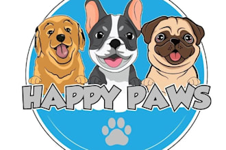 do modern animal, dog, pet care and animal logo design