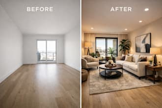 do real estate virtual staging furniture placement home staging