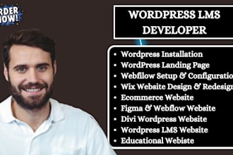 build custom wordpress website, webflow website, figma to webflow, wix website