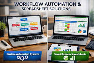 create custom workflow automation and automated spreadsheets for your business