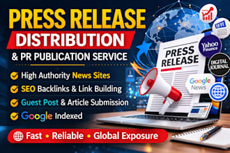do press release, PR distribution, guest post, SEO backlinks