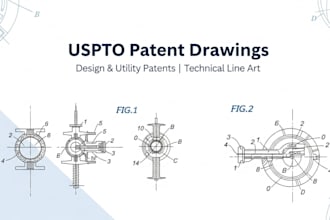 create uspto patent drawings for design and utility patents