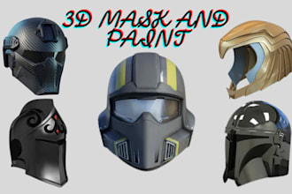 3d print and paint cosplay mask or helmet prop wearable mask print and paint