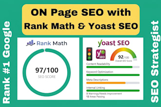 provide yoast and rank math SEO 90 plus score
