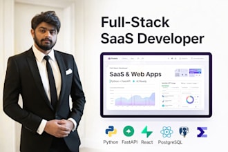 build a full stack saas web application with python, fastapi, and react