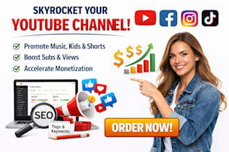 skyrocket youtube music shorts kids video promotion channel monetization