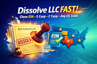 close, terminate, or dissolve your llc and cancel ein, dissolve s corp c corp