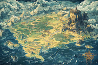 fantasy map illustration for map