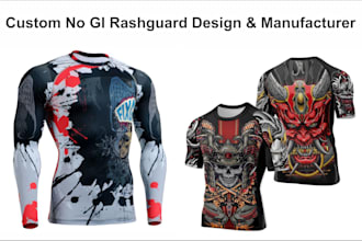 create custom design fight wear, bjj rash guard,  MMA shorts