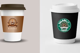 do coffee cup or paper cup or ice cream packaging design