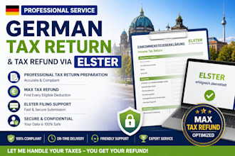 prepare german tax return and tax refund via elster