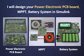 design your power electronic pcb board, mppt, battery system in simulink