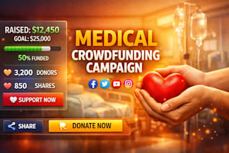 create and promote medical charity gofundme crowdfunding campaign
