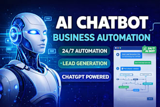 build ai chatbot, ai agent automation for website, whatsapp and lead generation
