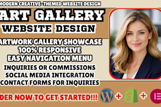 art gallery website, art portfolio website, artist website design, gallery web