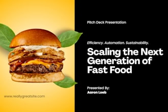 design catering company pitch deck event food service investor presentation