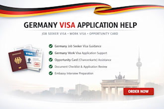 assist with germany visa application, job seeker visa, work visa and opportunity