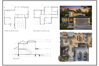create autocad 2d plans, 3d floor plans and renderings