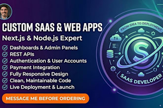 build your saas web app with nextjs and rest API
