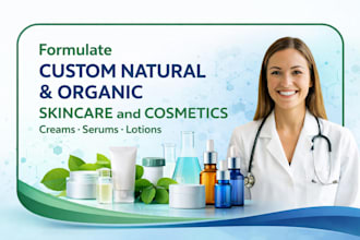 formulate custom natural and organic skincare and cosmetics