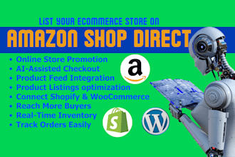 list your products on amazon shop direct feed ecommerce store integration