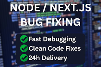 debug and fix nodejs or nextjs errors in your website