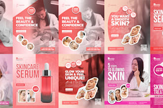 design skincare social media posts for beauty brands