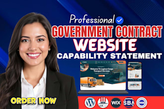 design government contract website for your llc business to win on sam gov bid
