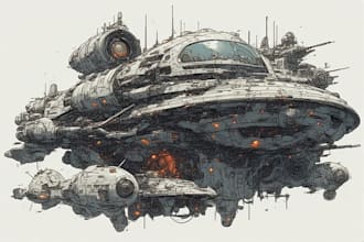 draw sci fi illustration and sci fi art