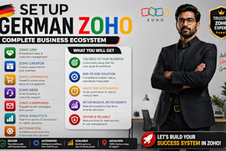 setup one german zoho crm creator commerce desk analytics campaigns automation