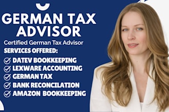 handle datev and lexware bookkeeping, accounting for amazon and ecommerce seller