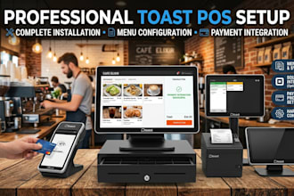 do toast pos setup, square pos, menu, and payment integration
