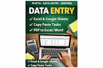 professional data entry, photo editing, and content writing
