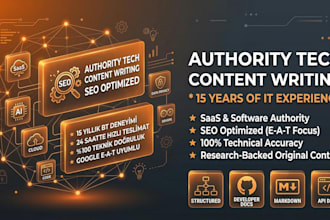 write high authority technical articles and tech blog posts