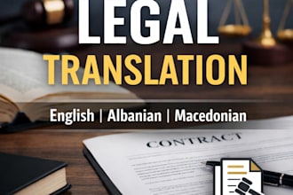 translate legal documents between english, albanian and macedonian