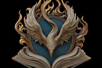 make a fantasy book novel series logo design