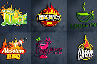 do logo for catering, cafe, pizza, BBQ, grill, juice or coffee shop for you