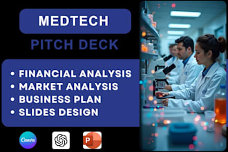 investor ready medtech startup pitch deck telemedicine presentation design