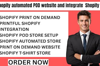 setup automated print on demand website and integrate printful with shopify pod