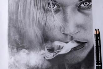 draw realistic pencil sketches handmade portraits