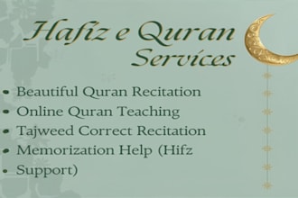teach quran with tajweed, listen your recitation and help in hifz